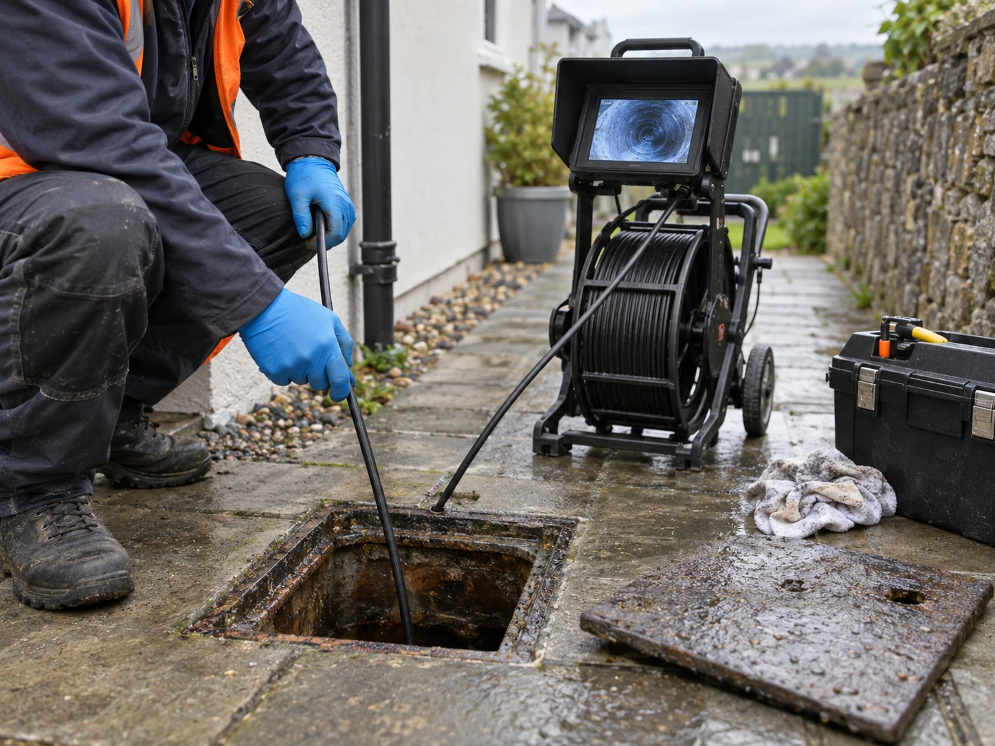 CCTV drain surveys and non-invasive diagnostics